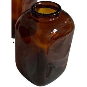 Antique 1800s Amber Glass Snuff Bottles 4